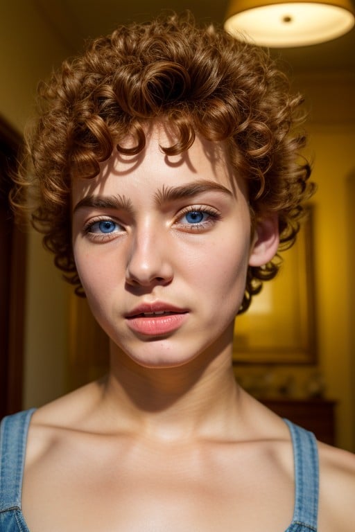 Curly Hair, Years Old Mature Femboy, Submissive Sex AI Porn