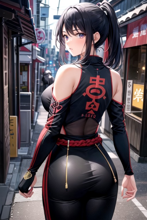 Samurai, Tóquio, Néon Pornografia de IA