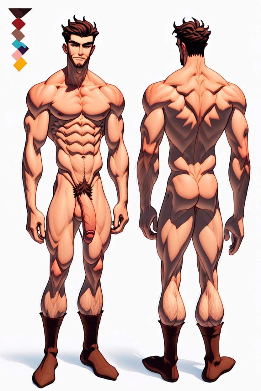 Full Body, Multiple Views, Szadek Art AI Gay Porn