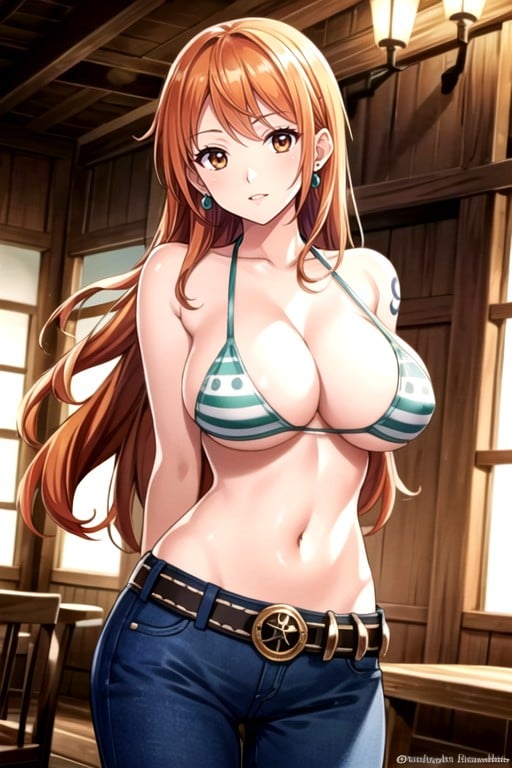 Nami (one Piece), Naked, Arms Behind Back AI Porn