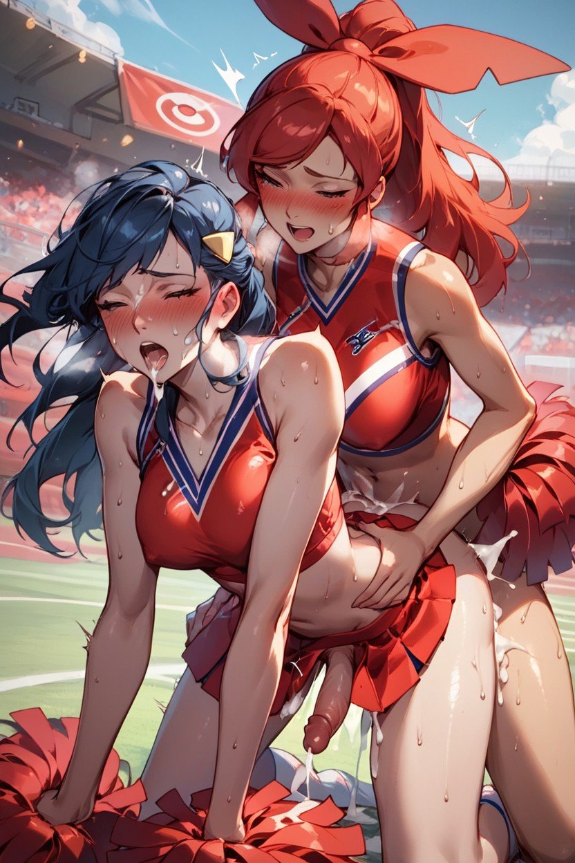 Futa May Pokemon With Medium Breasts, Blush, Futanari Sex Furry AI Porn