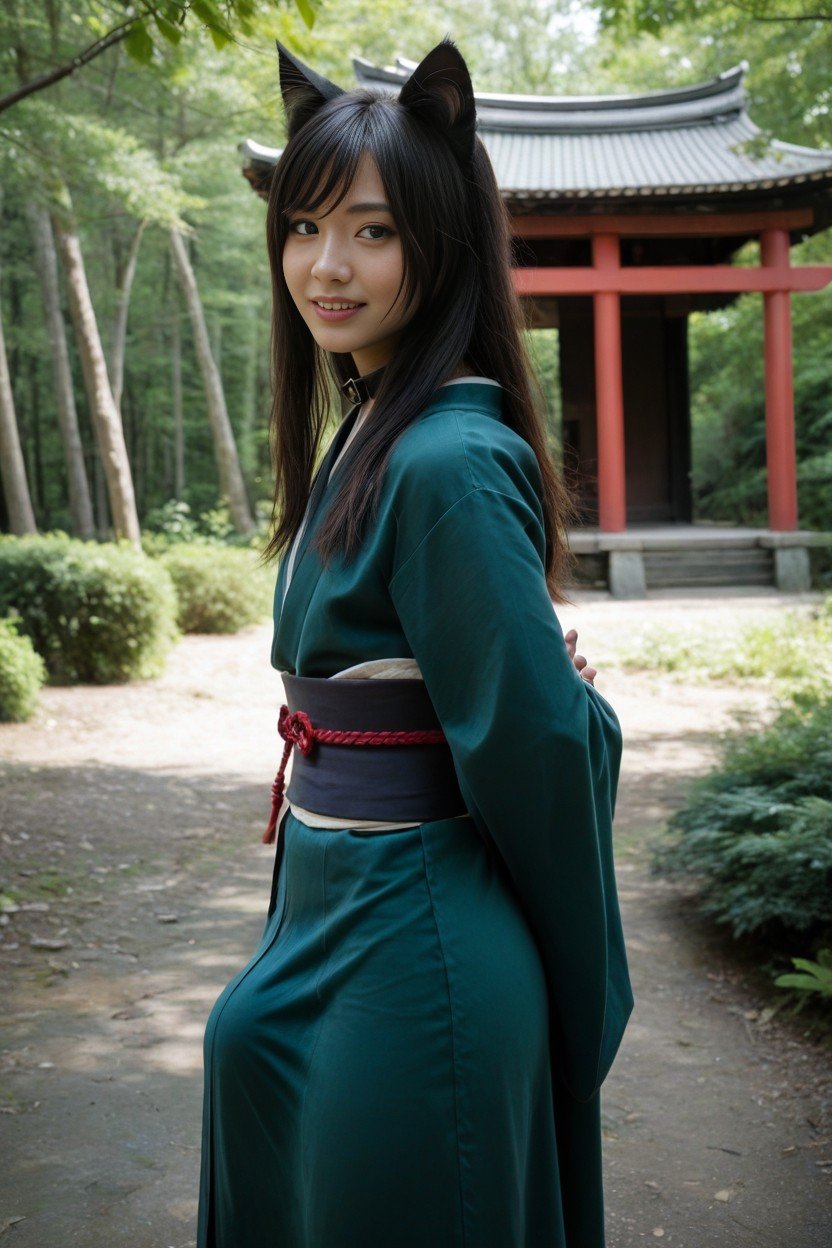 큰 엉덩이, Kimono, ShrineAI 포르노