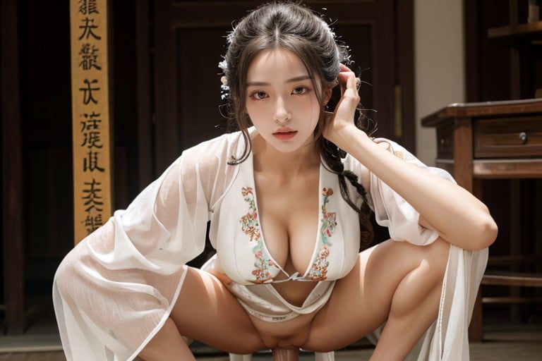 Rounded Ass, Chinese Hanfu, Rounded Breast AI Porn