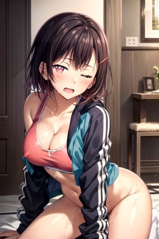 Side View, Orgasm, Shizuka (zom100) AI Porn