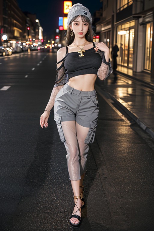 Bangs, K-pop Idol, Waist Asian AI Porn