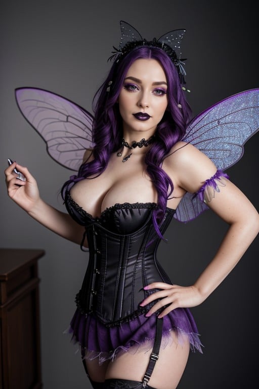 紫の髪, ゴス, 妖精AIポルノ