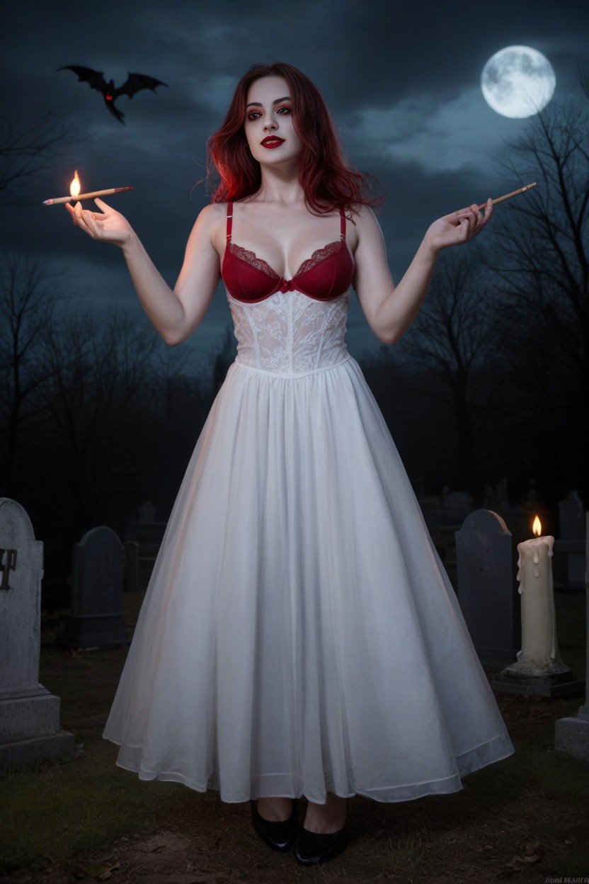 Graveyard, Scary, Candles AI Gay Porn