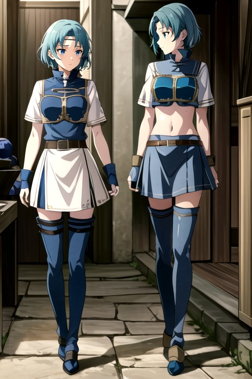 Arms Behind Back, Navel Exposed, Thea (fire Emblem) AI Porn