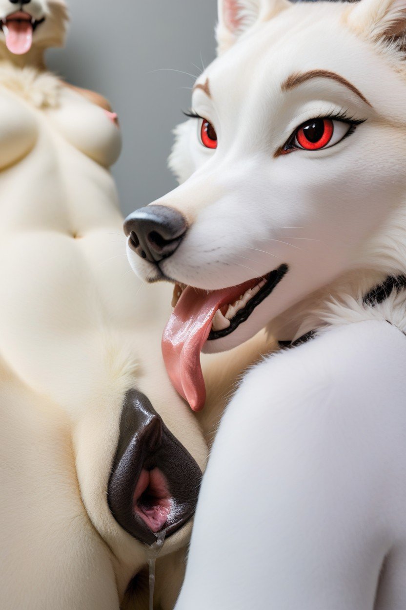 Wolf, Anthro Body, Pussy Close Up Furry AI Porn