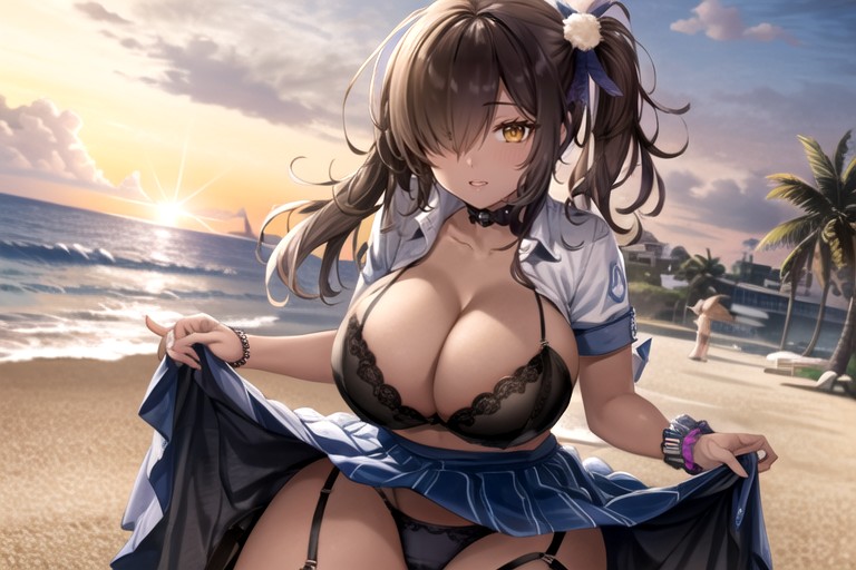 Beach, Naga (nikke), Massive Breast Hentai AI Porn