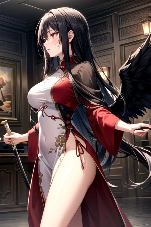 天使, スキニー, Grabbing SwordAIポルノ