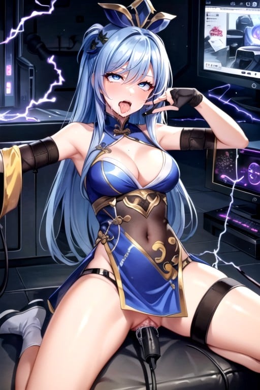 Sex Machine, Chinese Hanfu, Caitlyn (league Of Legends) Hentai AI Porn