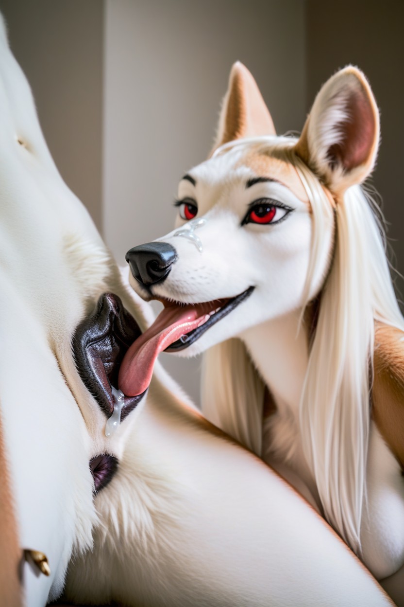 Dripping Wet, White Fur, Deer Furry IA