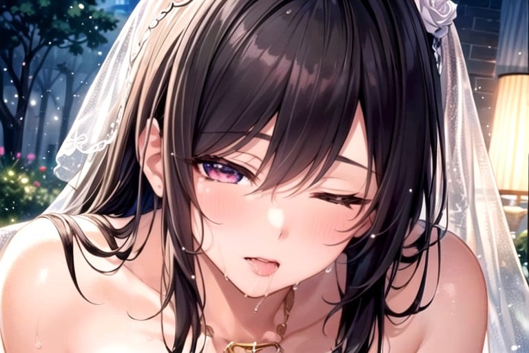2 People, Wedding Dress, Girls Kissing Hentai AI Porn