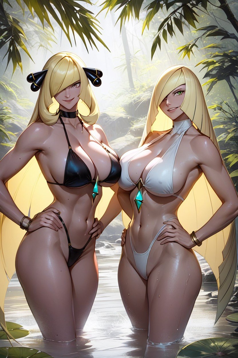 Massive Ass, On The Right Lusamine, Hands On Hips AI Porn