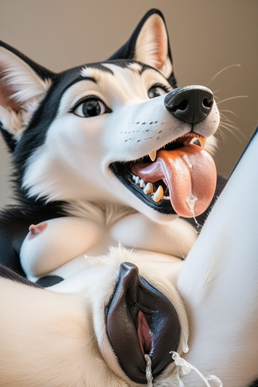 Tongue Fuc, Close-up, Fluffy Furry AI Porn