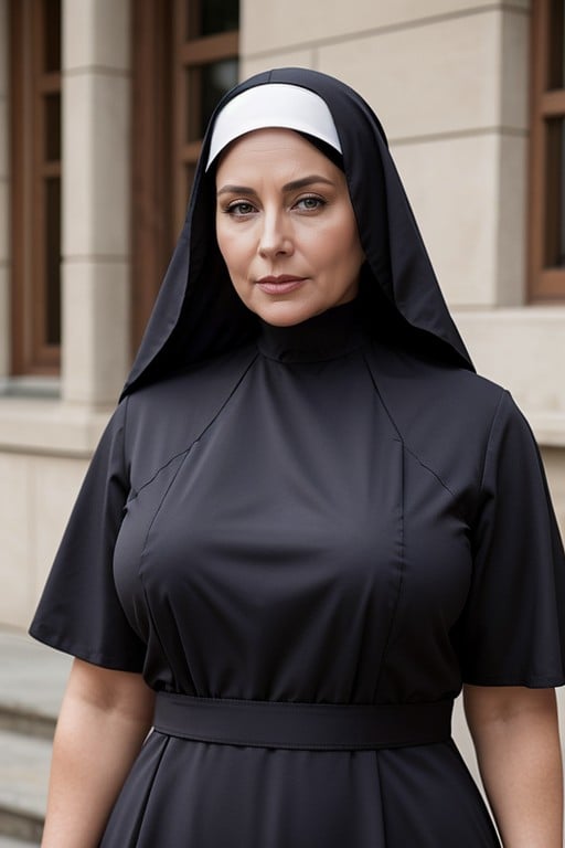 Nun, Large Breast, Thick AI Porn