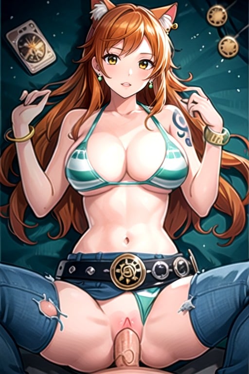 Nami (one Piece), Cat Ears, Missionary Hentai AI Porn