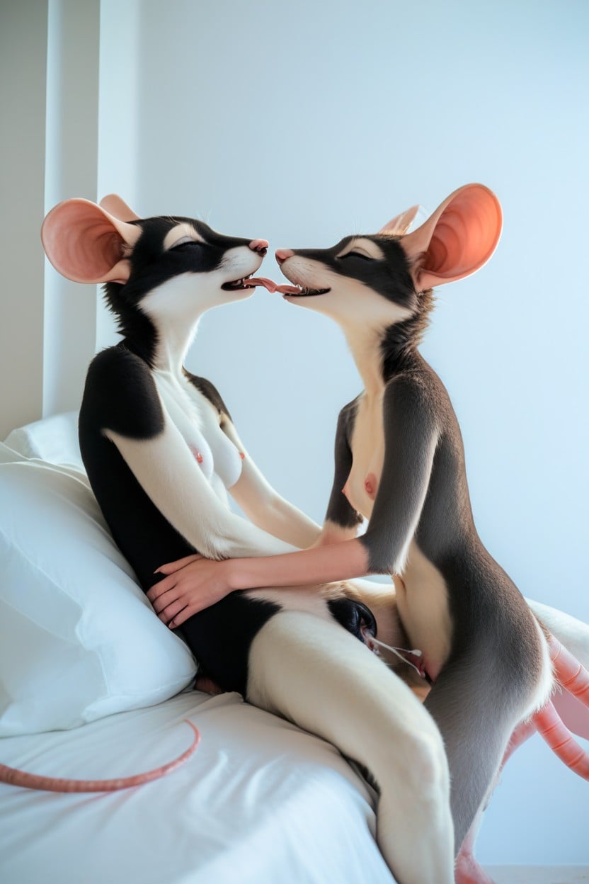 Females, Dark Pussy, Natural Fur Furry AI Porn