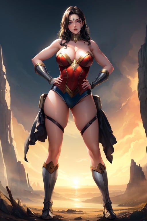 Mains Sur Les Hanches, Wonder Woman, Planète ÉtrangèrePorno IA