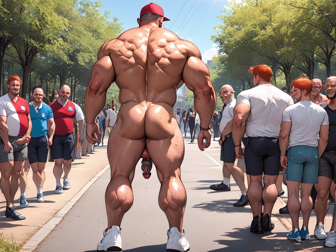 Park, Fearful, Full Body AI Gay Porn