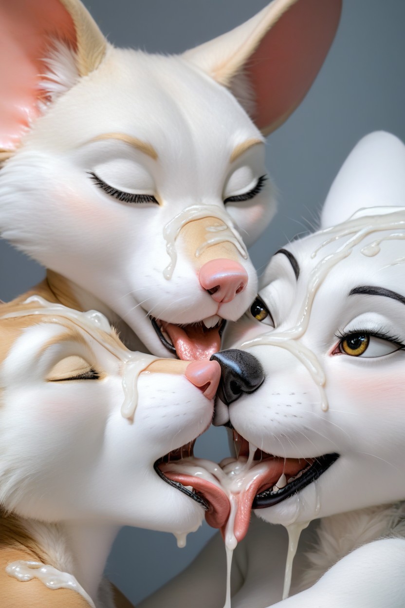 Deep Kiss, Mouse Anthro, Tongue Furry AI Porn