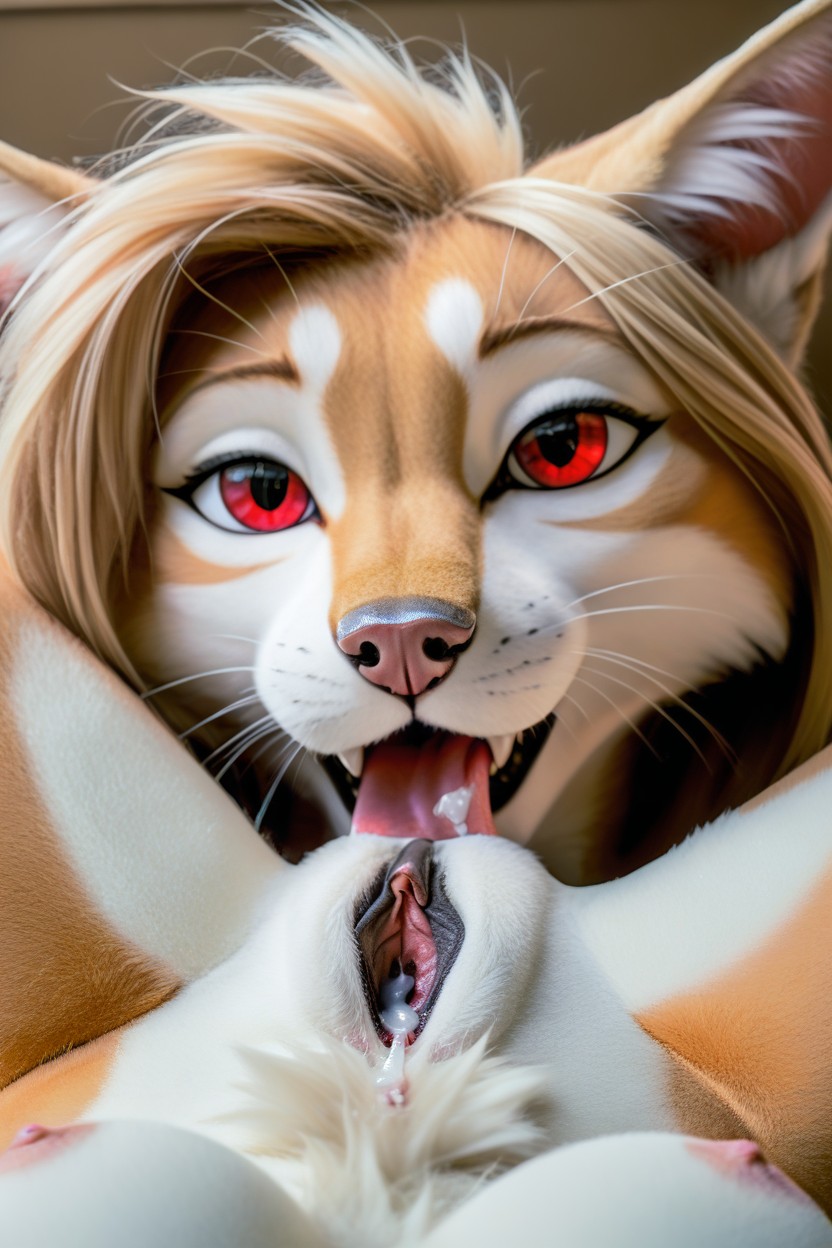 Wet Pussy, Long Fur, Pussy Spread Furry AI Porn
