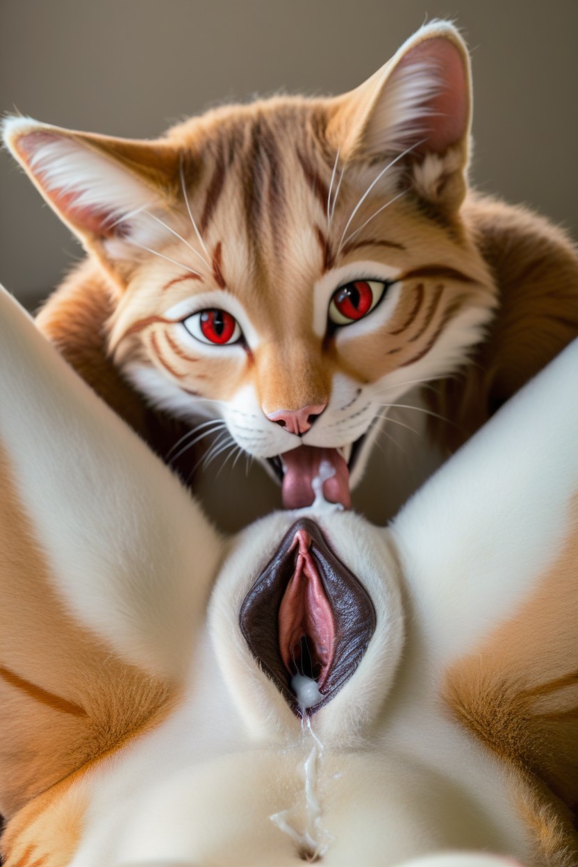 Lesbians, Long Fur, Fit Body Furry AI Porn