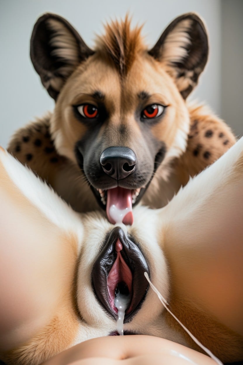 Hyena, Females, Intense Orgasm Furry AI Porn