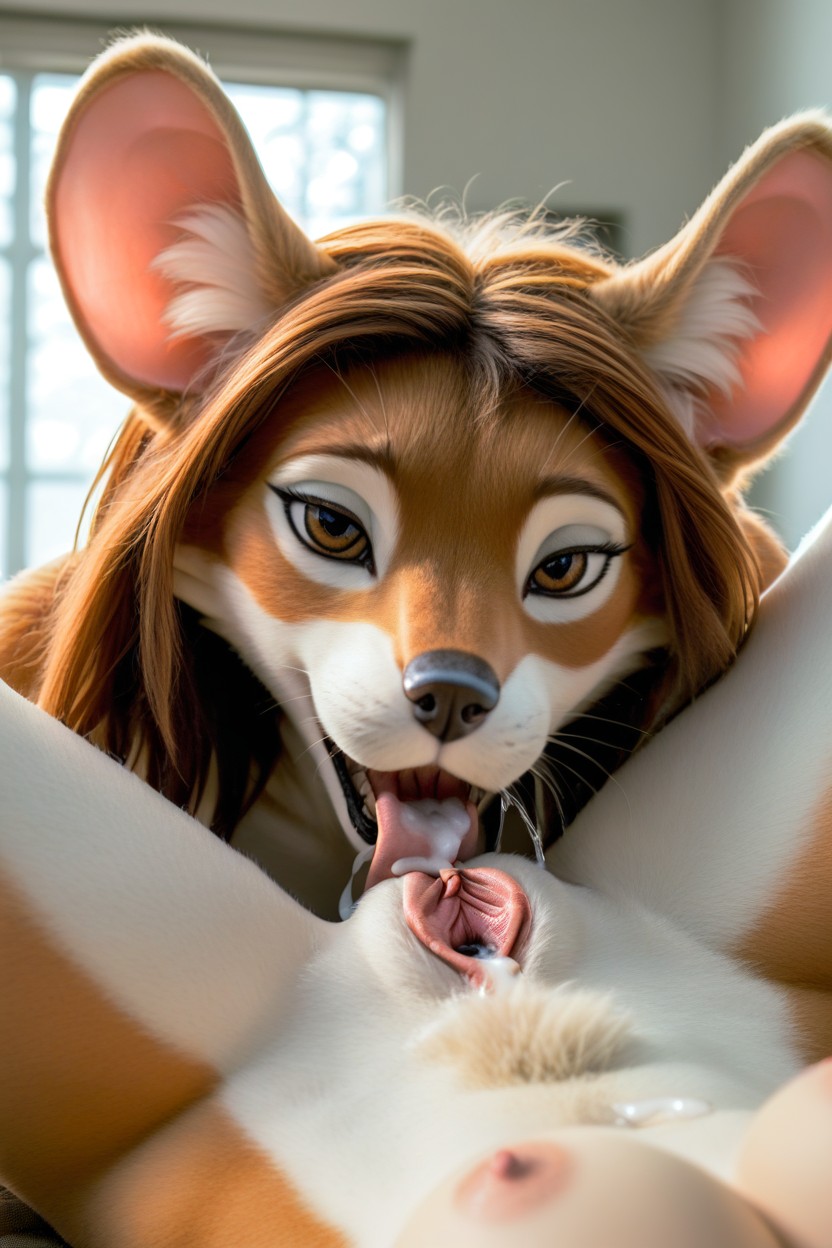 Cum On Body, Original Fur Color, Cunnilingus Furry AI Porn