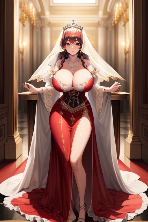 Long Sleeves, Intricate Patterns, Ball Gown Silhouette Hentai AI Porn