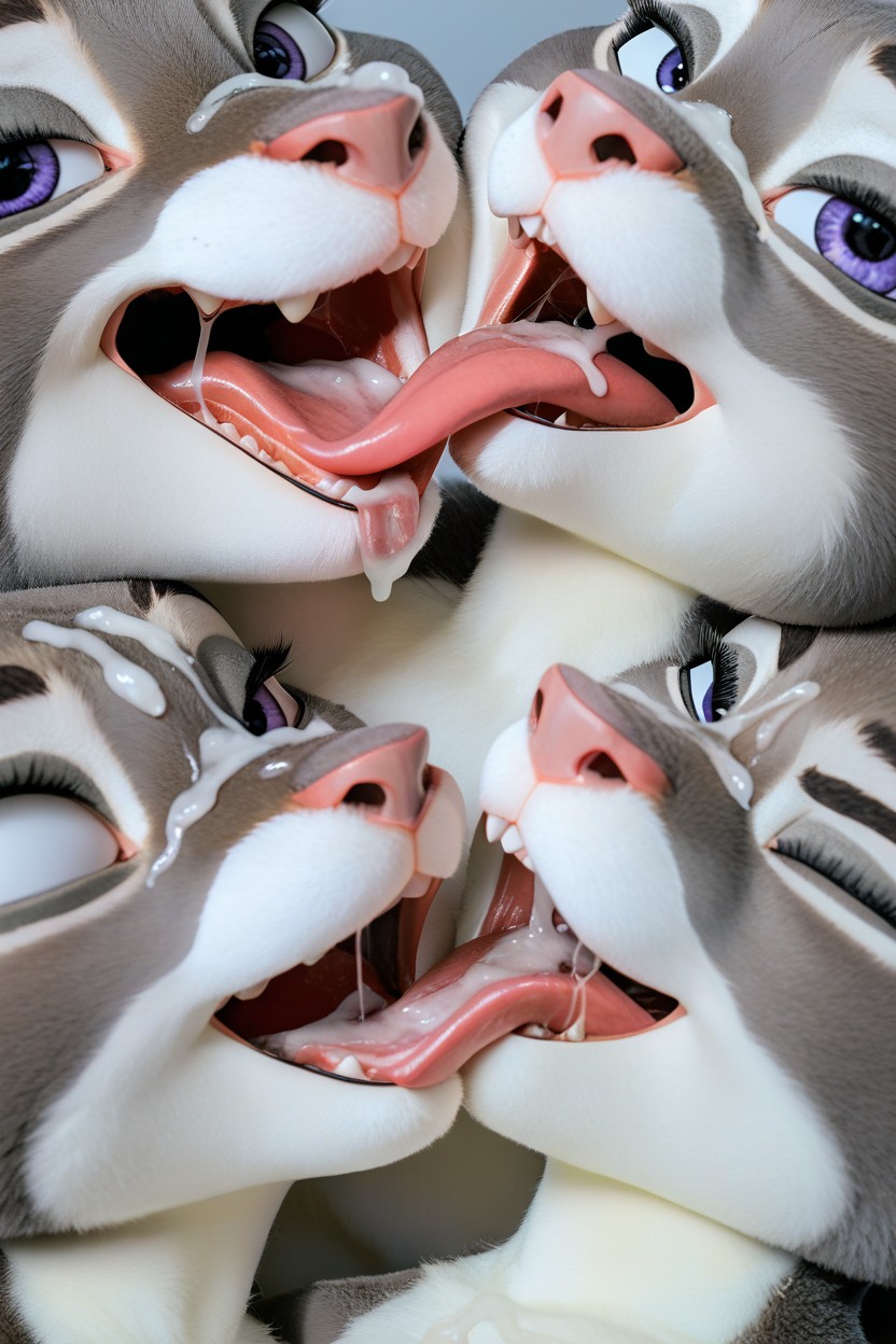 Licking, Nuzzeling, Cum In Mouth Furry AI Porn