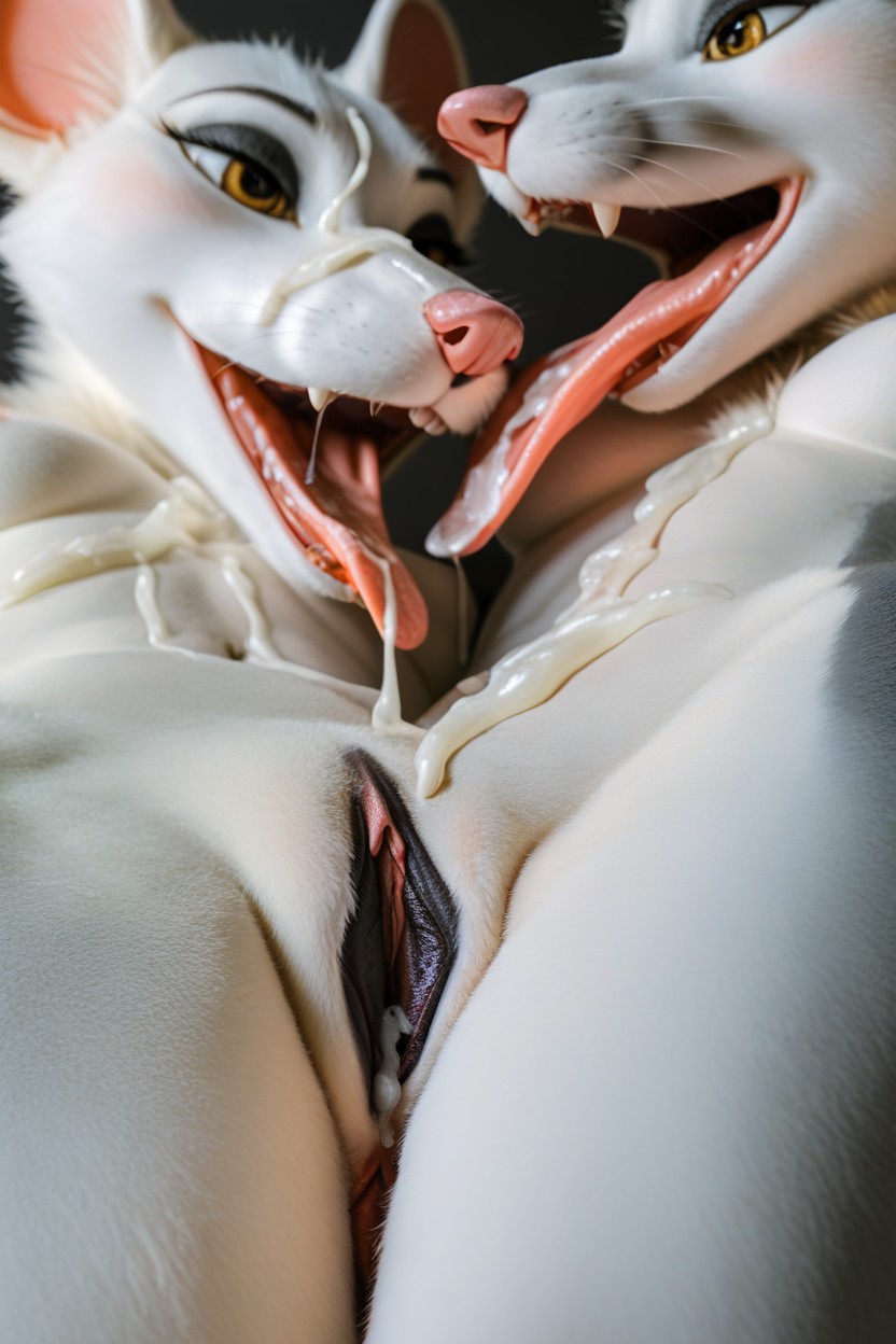 Mouse Anthro, Lesbian Pussy Licking, Arms Around Each Other AI Porn