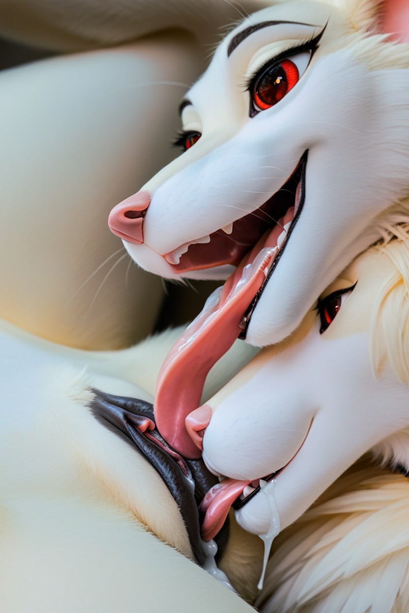 Cum In Face, Saliva, Close-up Pussy Licking Furry AI Porn