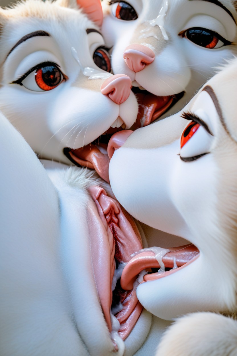 Cum Covered, Cum On Body, Tongue Furry AI Porn