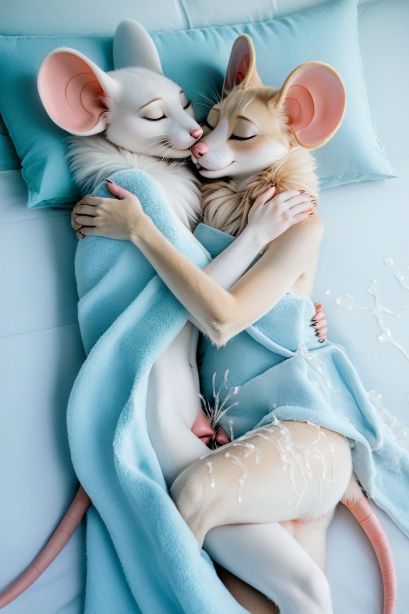 Petting, Sleeping Together, Hugging Furry AI Porn