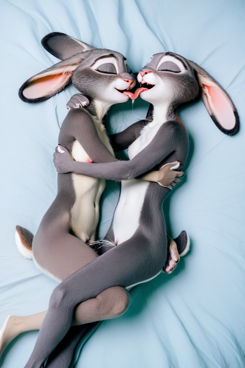 Lesbian Romance, Legs Together, Snuggle Furry AI Porn
