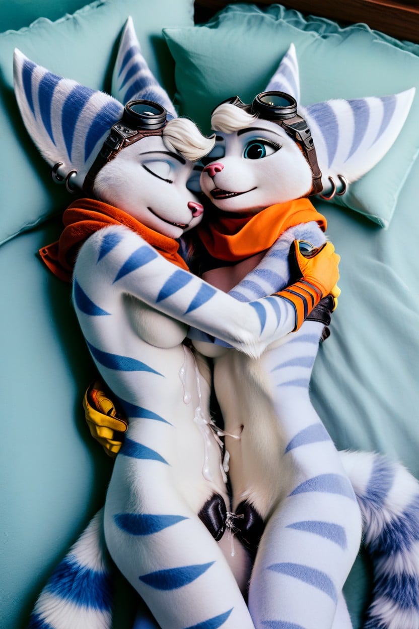 Sleeping Together, Hugging, Rivet Furry AI Porn