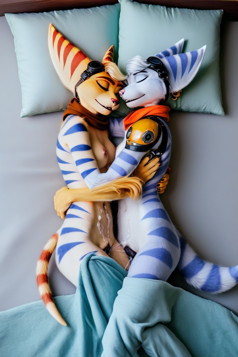 Tribadism, Squirt, Sleeping Together Furry AI Porn