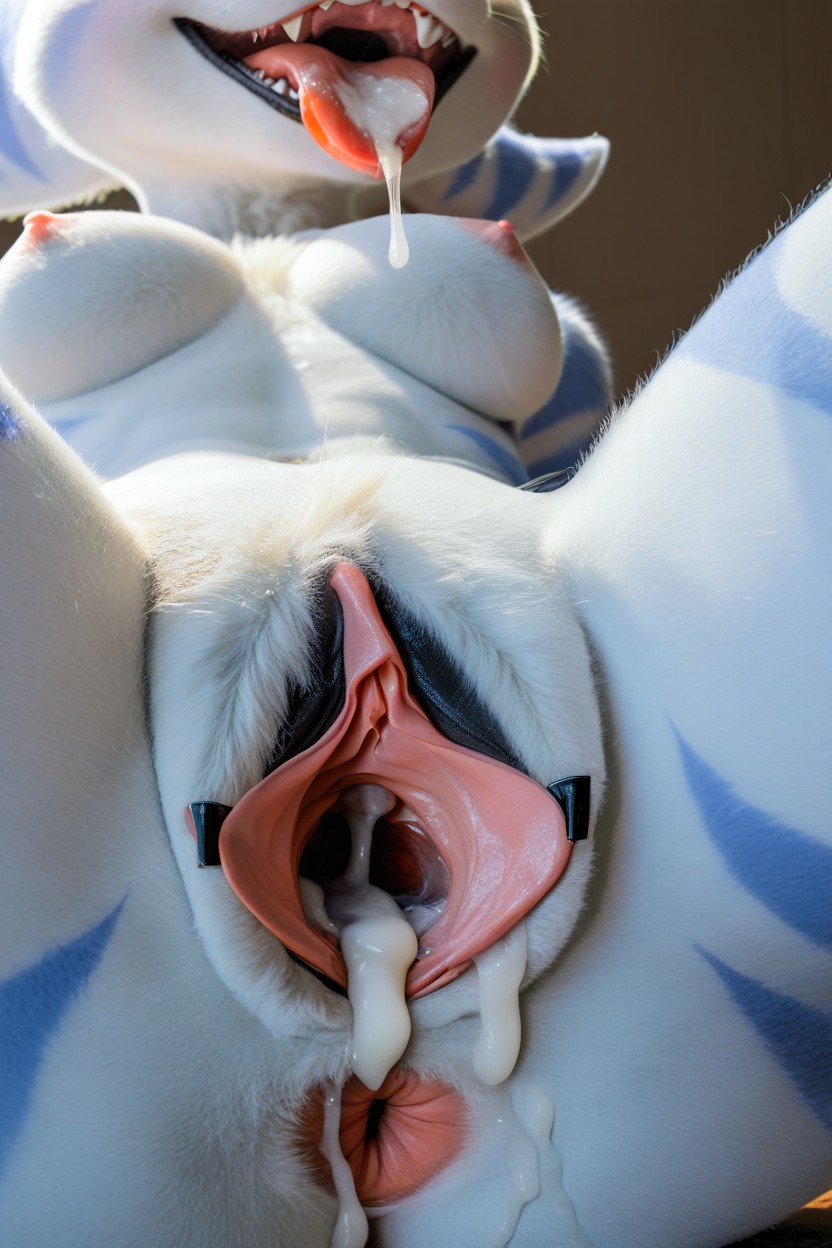 Deep Inside Pussy, Self Lick, Spread Pussy With Fingers Furry AI Porn