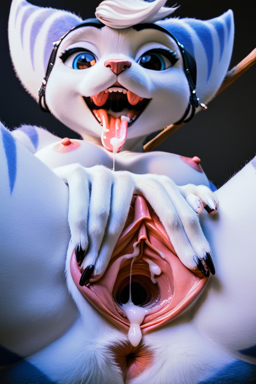Cum On Body, Cum Covered, Stick Tongue In Pussy Furry AI Porn