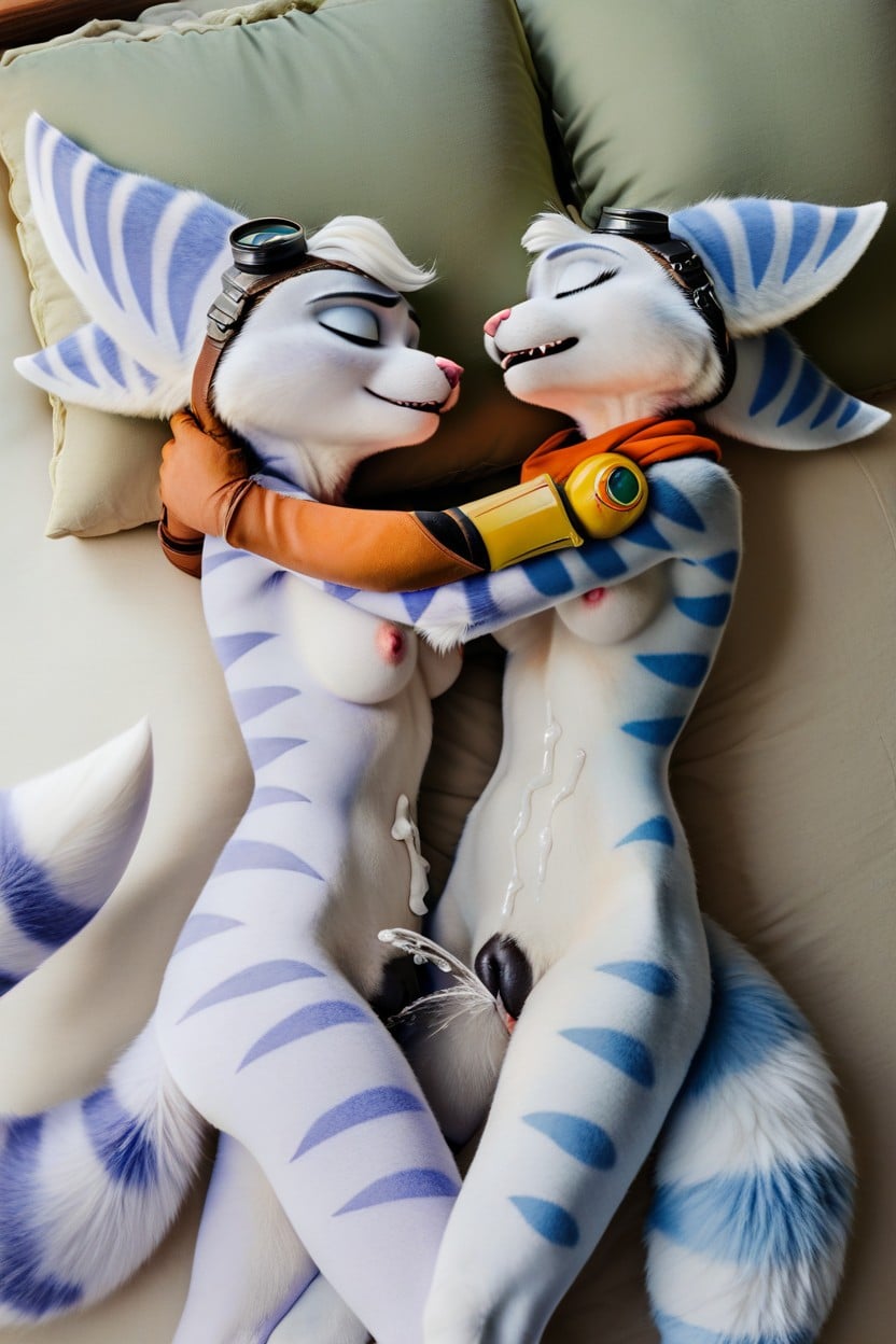 Burry Face In Neck, Petting, Arms Around Each Other Furry AI Porn