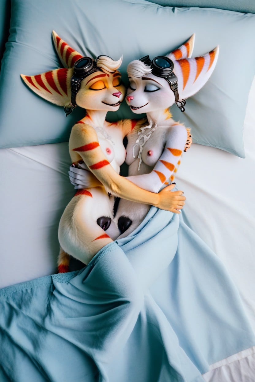 Sleeping Together, Stroking, Close Together Furry AI Porn