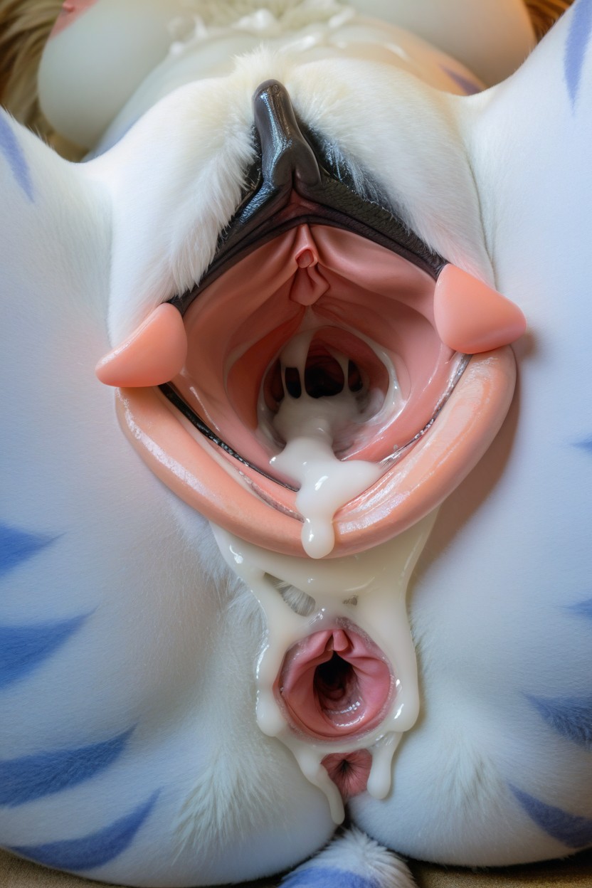 Cum On Fur, Dripping Pussy, Anthro Furry AI Porn
