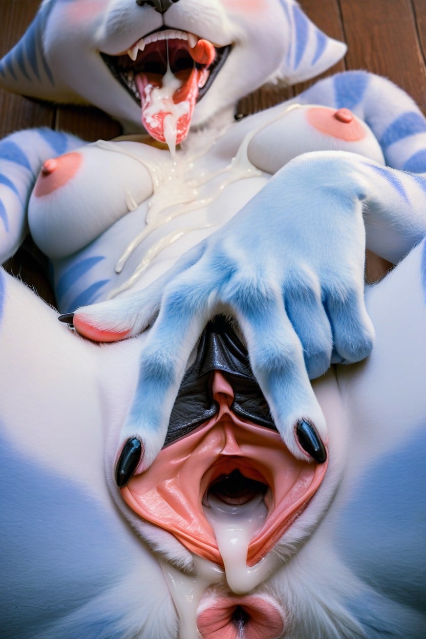 Lick Inside Pussy, Cervix, Tongue To Pussy Furry AI Porn