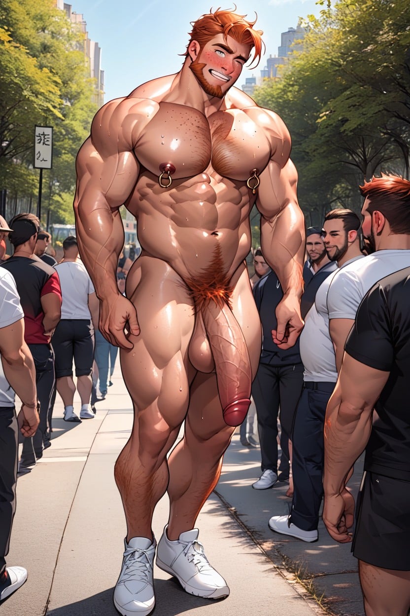 Hairy Man, Furry, White High-top Shoes AI Gay Porn