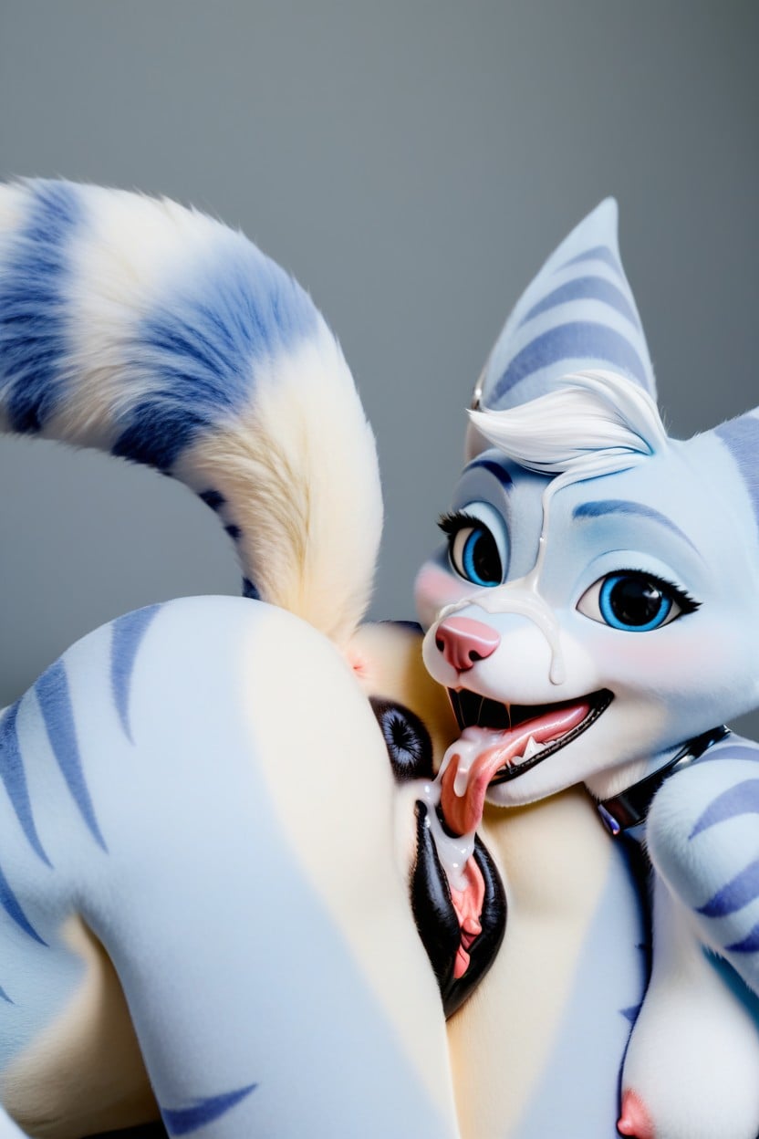 Dark Pussy, Long Fur, Twin Sisters Furry AI Porn