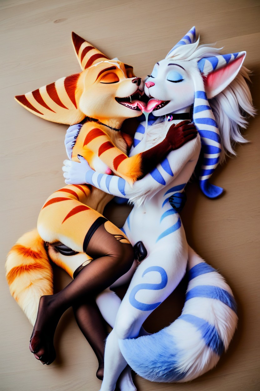 Anthro, Tongue Licking, Saliva Furry AI Porn