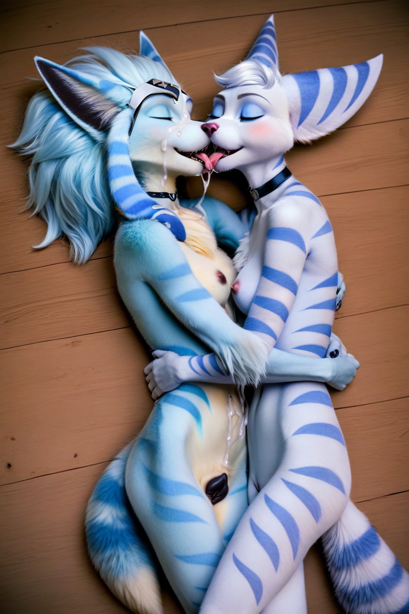 Cum On Body, Sleeping Together, Anthro Furry AI Porn
