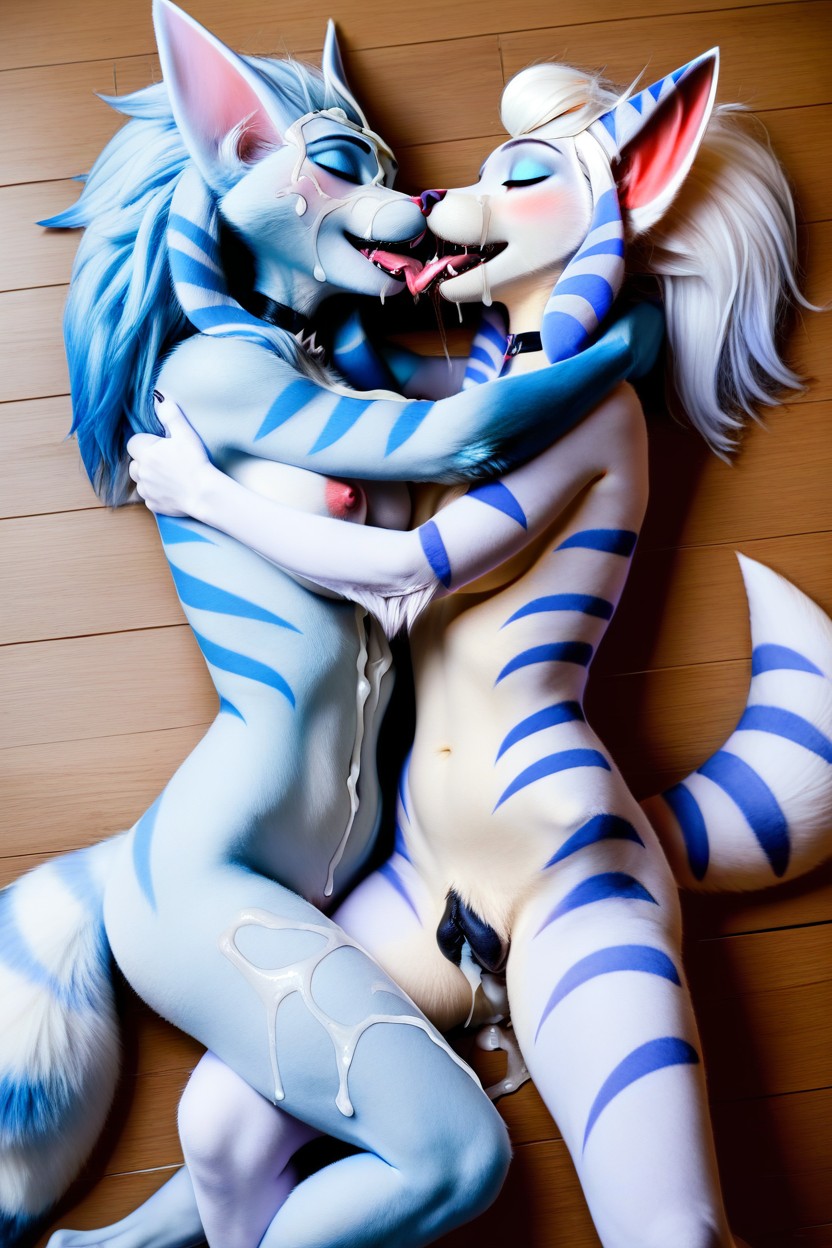 Cum In Mouth, Deep Kiss, Cum On Fur Furry AI Porn
